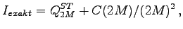 $\displaystyle I_{exakt} = Q_{2M}^{ST} + C(2M)/(2M)^{2} ,$