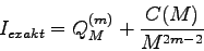 \begin{displaymath}I_{exakt} = Q_{M}^{(m)} + \frac{C(M)}{M^{2m-2}} \quad \end{displaymath}