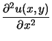 \displaystyle {\frac{{\partial ^{2} u(x,y)}}{{\partial x^{2}}}}$
