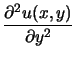 \displaystyle {\frac{{\partial ^{2} u(x,y)}}{{\partial y^{2}}}}$